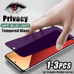 Privacy Anti-spy Anti Blue Light Tempered Glass For Xiaomi Redmi Note 13 12 11T 11R 11E 11 10 9 Pro 12S 11S 10S Screen Protector