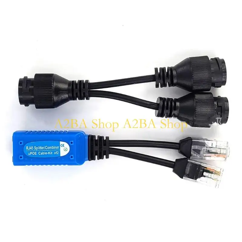 

A2BA 2PCS POE Networking Transmitter for Security Systems 2 Port Adapter 100Meter