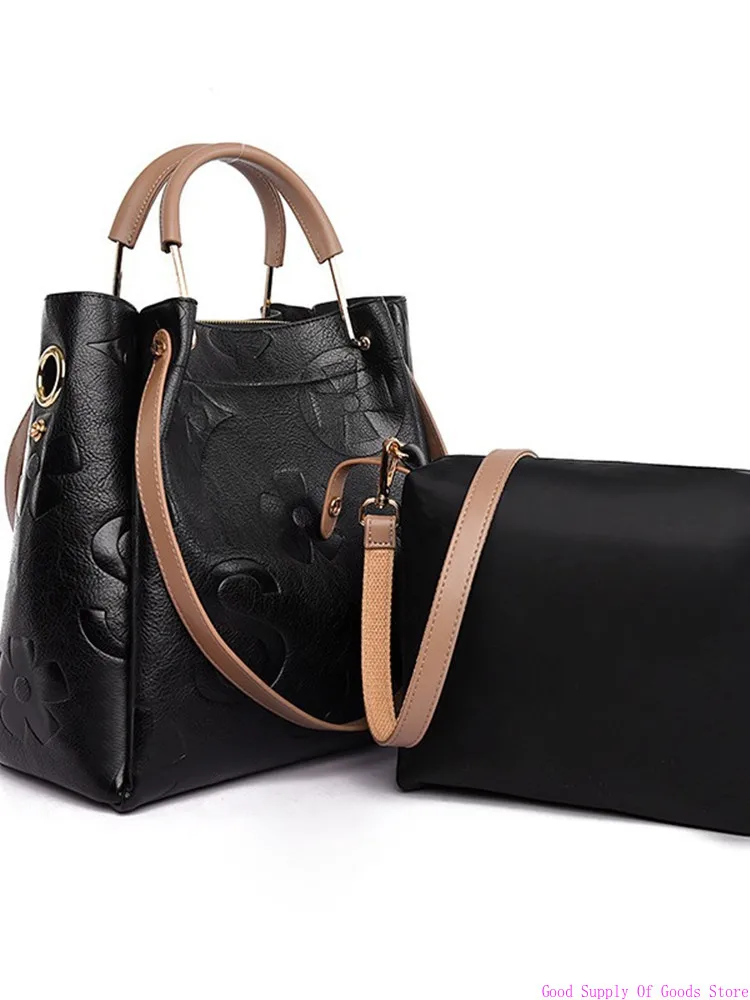 حقيبة جديدة: حقيبة دلو، نسيج عصري، حقيبة يد نسائية منقوشة، حقيبة دلو للأم والطفل ذات سعة كبيرة، حقيبة الأم