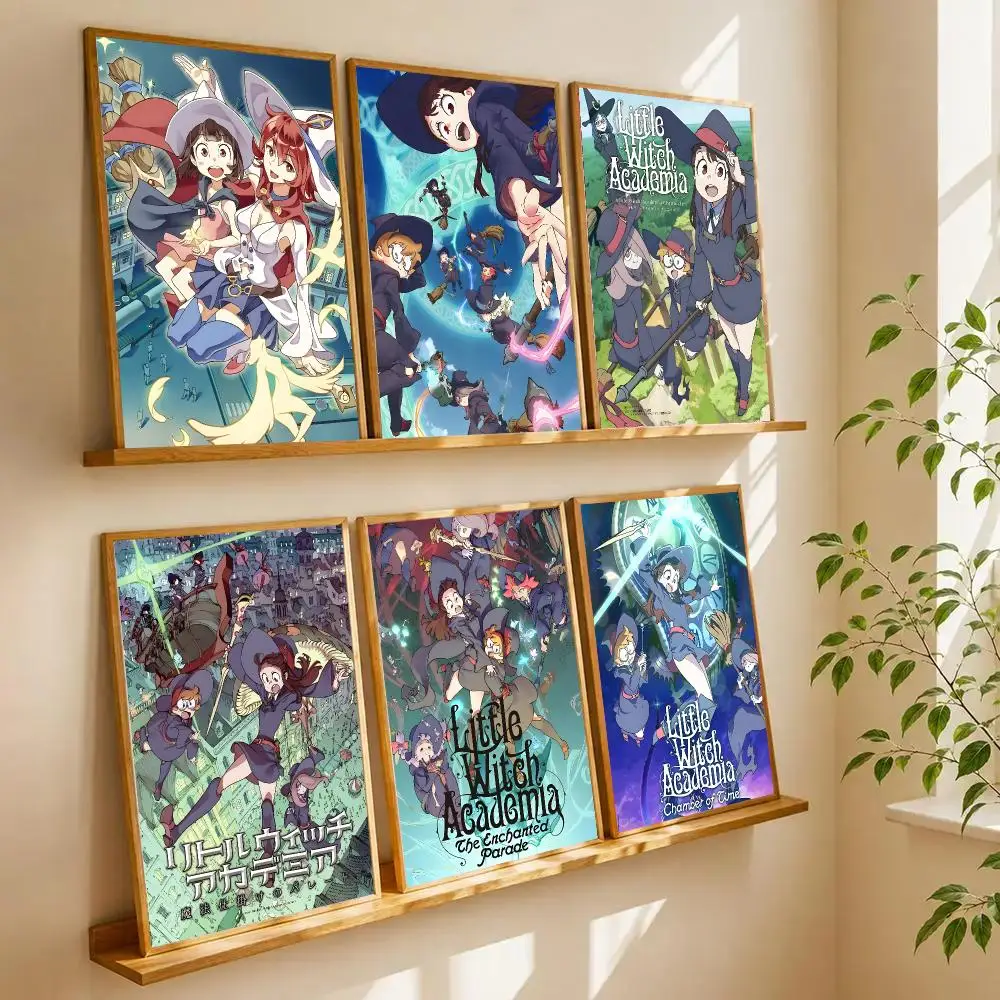 Classic Anime L-Little Witch Academia Poster Self Adhesive Wall Art Decor for Bedroom Living Room Office Home Decor Gift