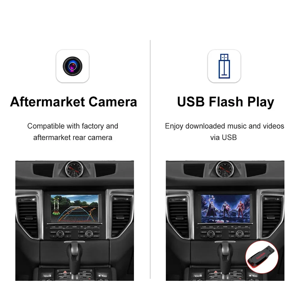 Modelo Carplay Apple sem fio, PCM 3.1, Porsche, Panamera, Cayenne, Macan, Boxster, 911, 718