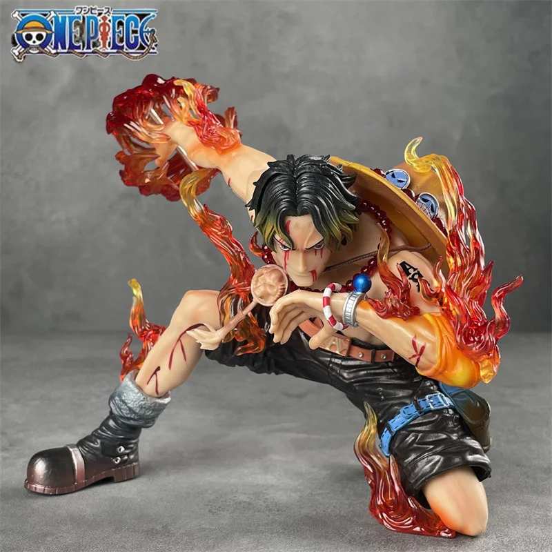 

16cm Anime Ace Figure One Piece Action Figurine The Top War Portgas D Ace Figure Flame Drifting Pvc Model Collect Ornaments Toys