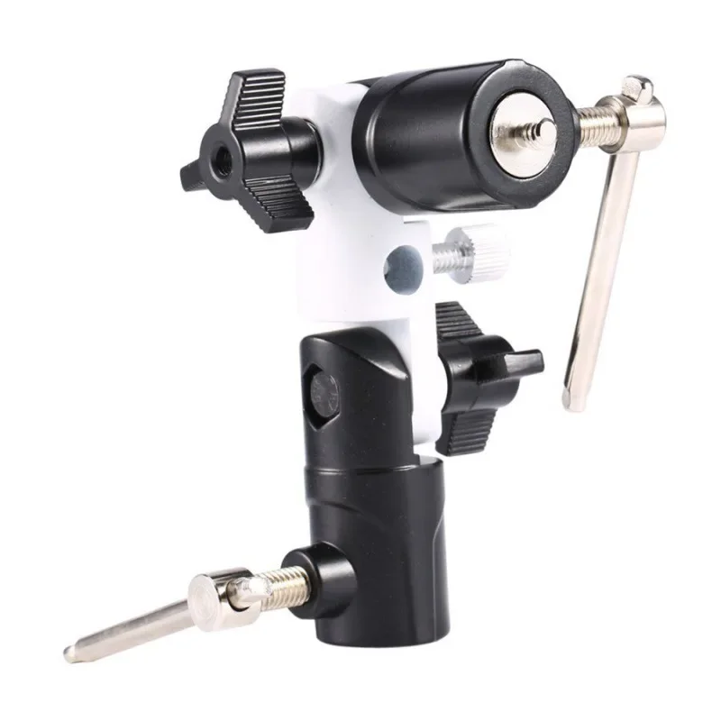 3 Section U-Type Flash Bracket Metal Swivel Holder 1/4" To 3/8" Screw Adapter Adjustable Mount Camera Light Stand Photography image 4