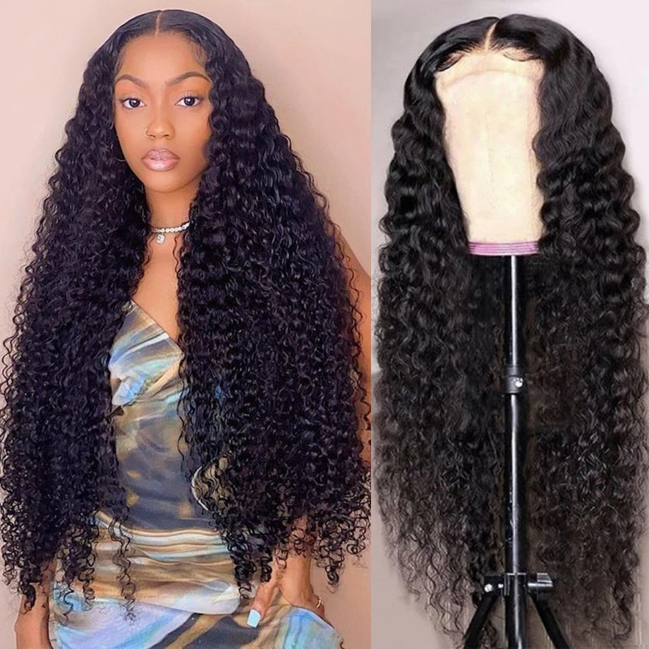 Deep Wave Frontal Wig 13x4 13x6 HD Transparent Lace Frontal Wig 30 32 Inch Deep Wave Lace Front Wig Human Hair Lace Frontal Wig