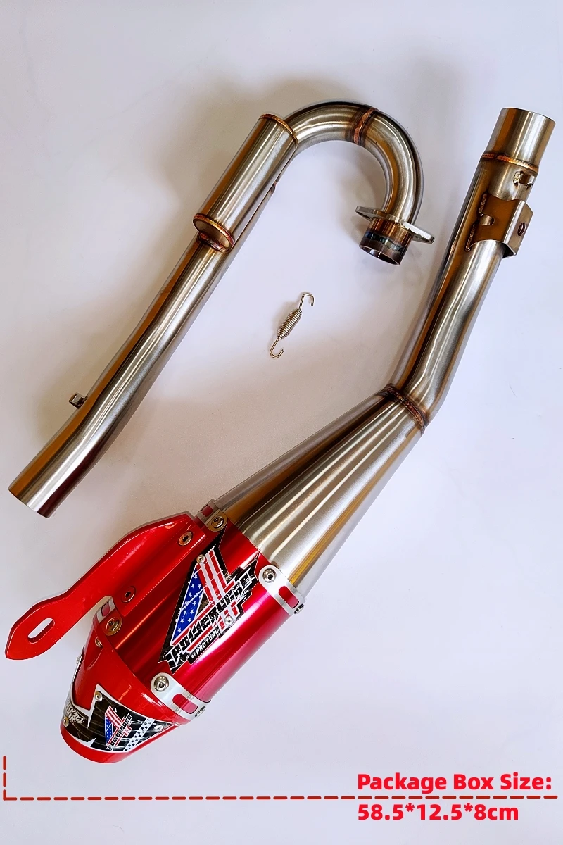 قطع غيار الدراجات النارية الصينية عالية الجودة JPM CRF250 مجموعة ماسورة عادم الدراجة النارية كاتم صوت من الفولاذ المقاوم للصدأ #6