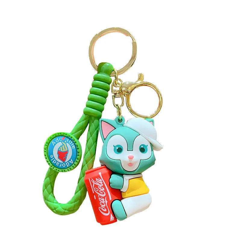 Kawaii عقد زجاجة لينا حسناء المفاتيح لطيف ستار الندى قلادة سيارة على ظهره إكسسوارات جذابة للحفلات جمع الهدايا الصغيرة