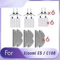 A51U 18 Pcs for Xiaomi E5 / C108 Sweeping Robot Accessories Cleaner Parts Replacement Main Side Brush Mop Filter Set Dust Bag