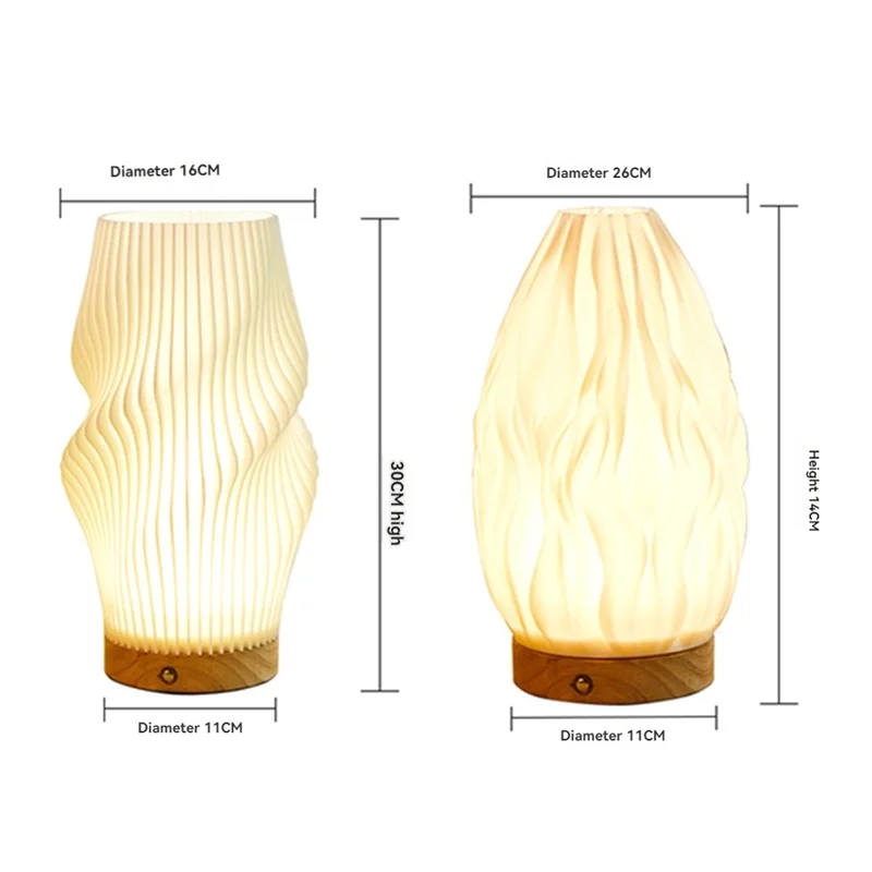 Abll-dimmable novidade pequena lâmpada de mesa para o quarto estilo vintage listrado pequena luz da noite lâmpada cabeceira