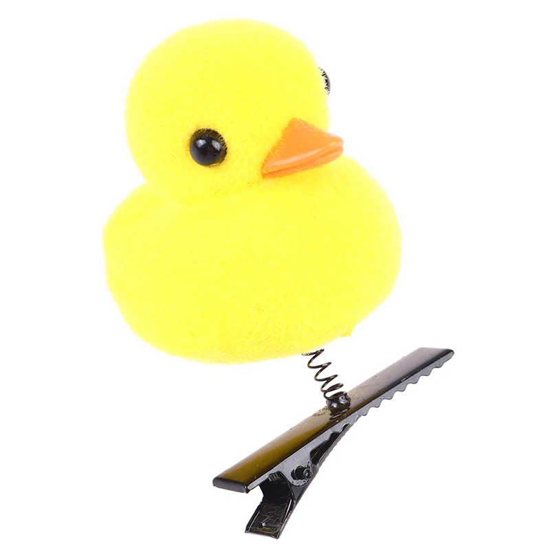 1pc Little yellow duck hairpin hairpin for children gift funny christmas gift three-dimensional duck headgear