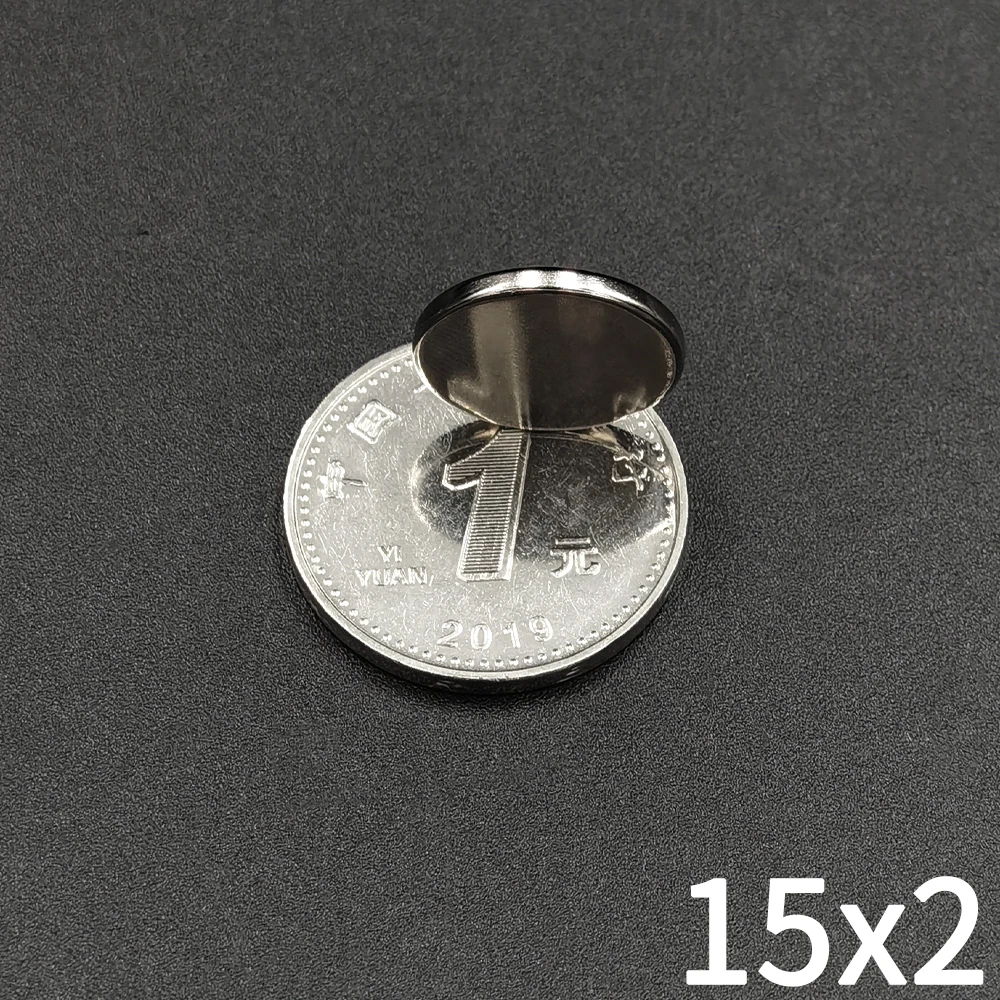 15x2 Neodymium Iman 15mm X 2mm NdFeB Round Super Powerful Strong Permanent Magnetic Imanes Disc for Fridge 15x2mm image 3