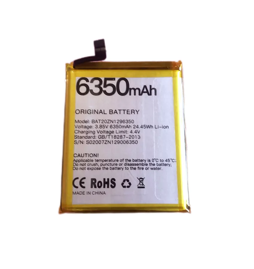 doogee S96 pro mobile phone battery BAT20ZN1296350 6350mAh