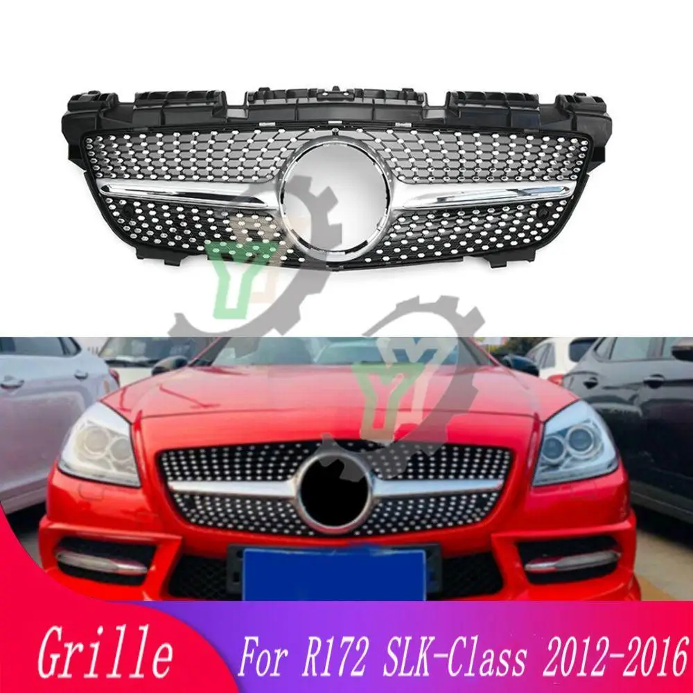 For Mercedes-Benz R172 SLK Class SLK200 SLK250 SLK300 SLK350 2012 2013 2014 2015 2016 Car Front Bumper Grille Upper racing Grill