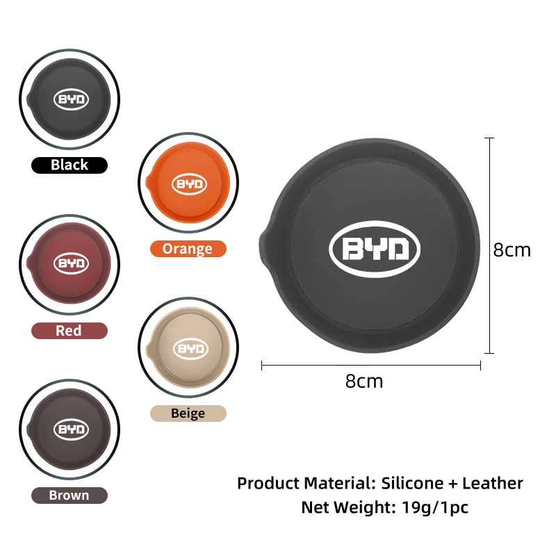 1Pair Car Cup Water Pad Silicone Cup Insert Handle Coasters For BYD M6 G3 G5 T3 13 F3 F0 S6 S7 E5 E6 Tang Song Qing Yuan Max