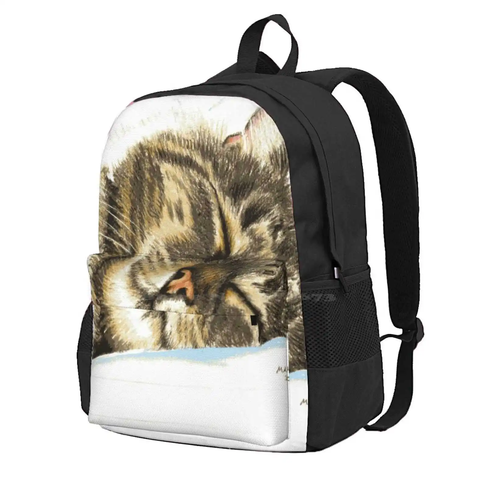 

Sleeping Tabby Cat Hot Sale Schoolbag Backpack Fashion Bags Sleeping Tabby Illustration Sleeping Tabby Cat Cat Lover Cat Crazy