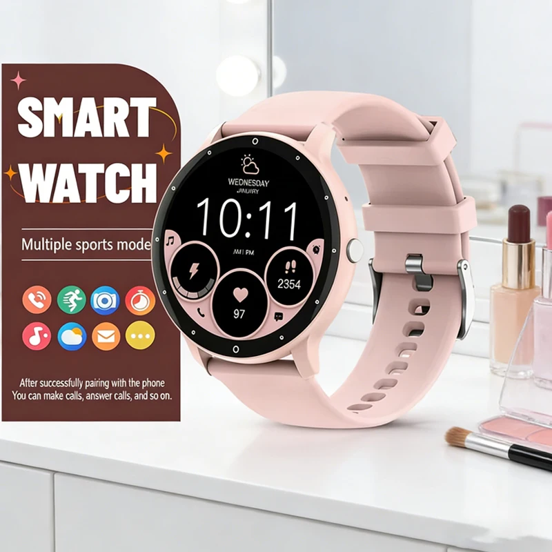 2026 Original For Android IOS SmartWatch Women Men Full Touch Screen Bluetooth 5.2 Call Waterproof GPS Sports Fitness Tracker