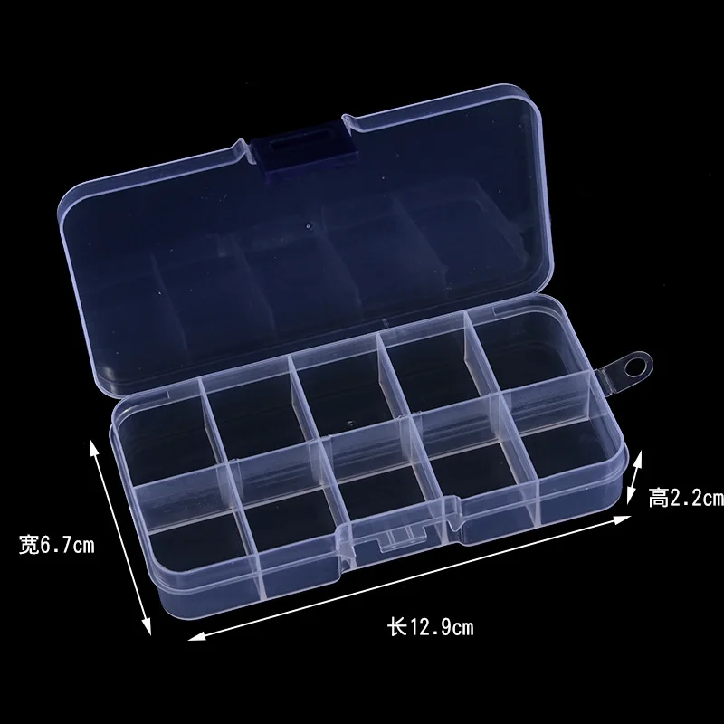 Nail Art Charm Storage Box White Plastic Organizer Box Shaped Display Empty Box Rhinestone DIY Nails Manicure Suppliers Tools