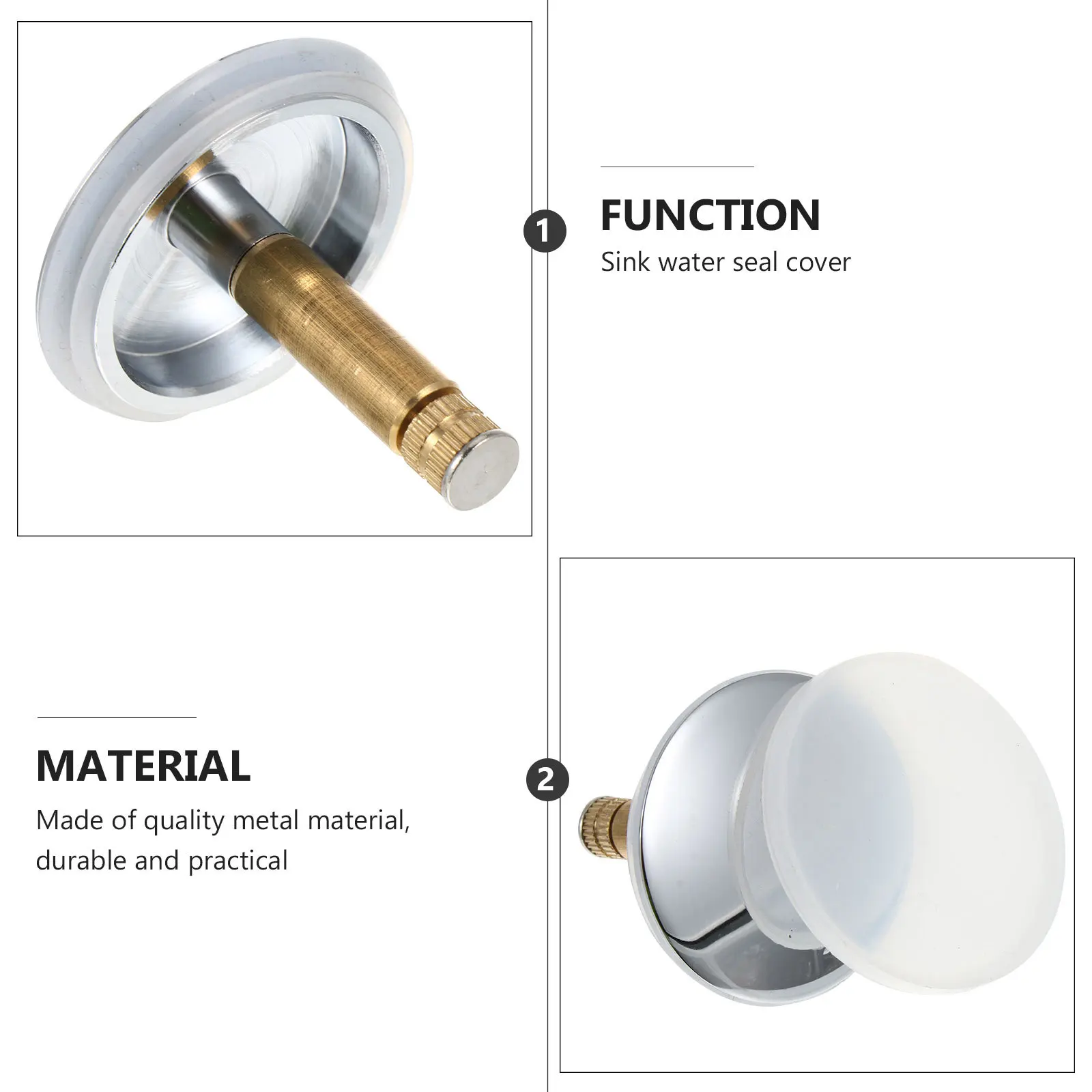 

Sink Strainer Stopper Metal Drain Cover For Kitchen Bathtub Floor Durable Sealing Filter Odor Proof Insect Resistant