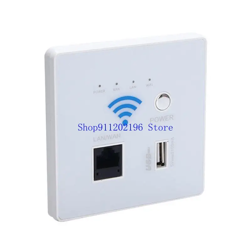 P82A 2022 wifiリピーターWifi壁埋め込みルーターUSB充電ソケット300Mbps送信速度