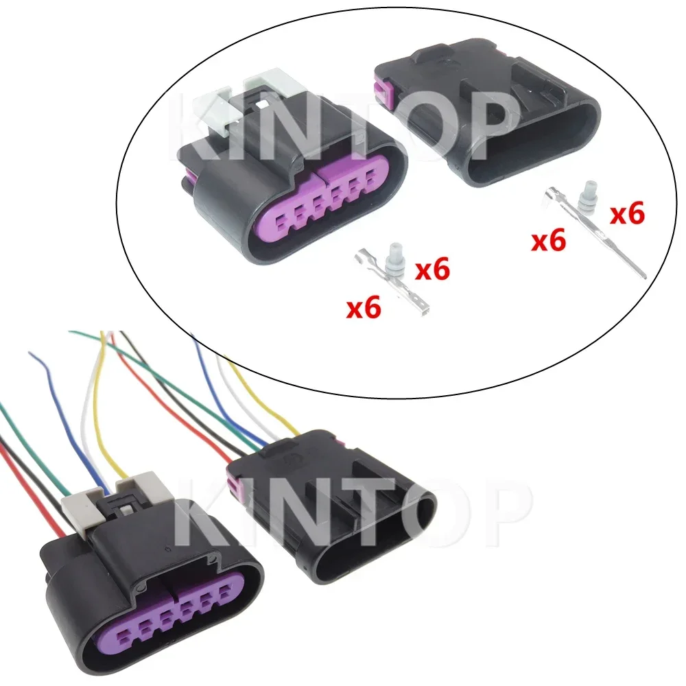 

1 Set 6 Pins AC Assembly Car Waterproof Connector 15397579 15326833 15326829 15397577 Auto Throttle Sensor Electric Wire Socket