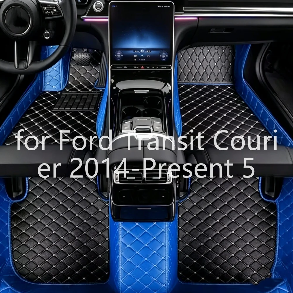 Tappetini di Lusso Personalizzati per Auto Ford Transit Courier 2014-Oggi, 5 Posti, Resistenti in TPE Gomma, Impermeabili, Antiscivolo, Protezioni per Interni Auto 26S578