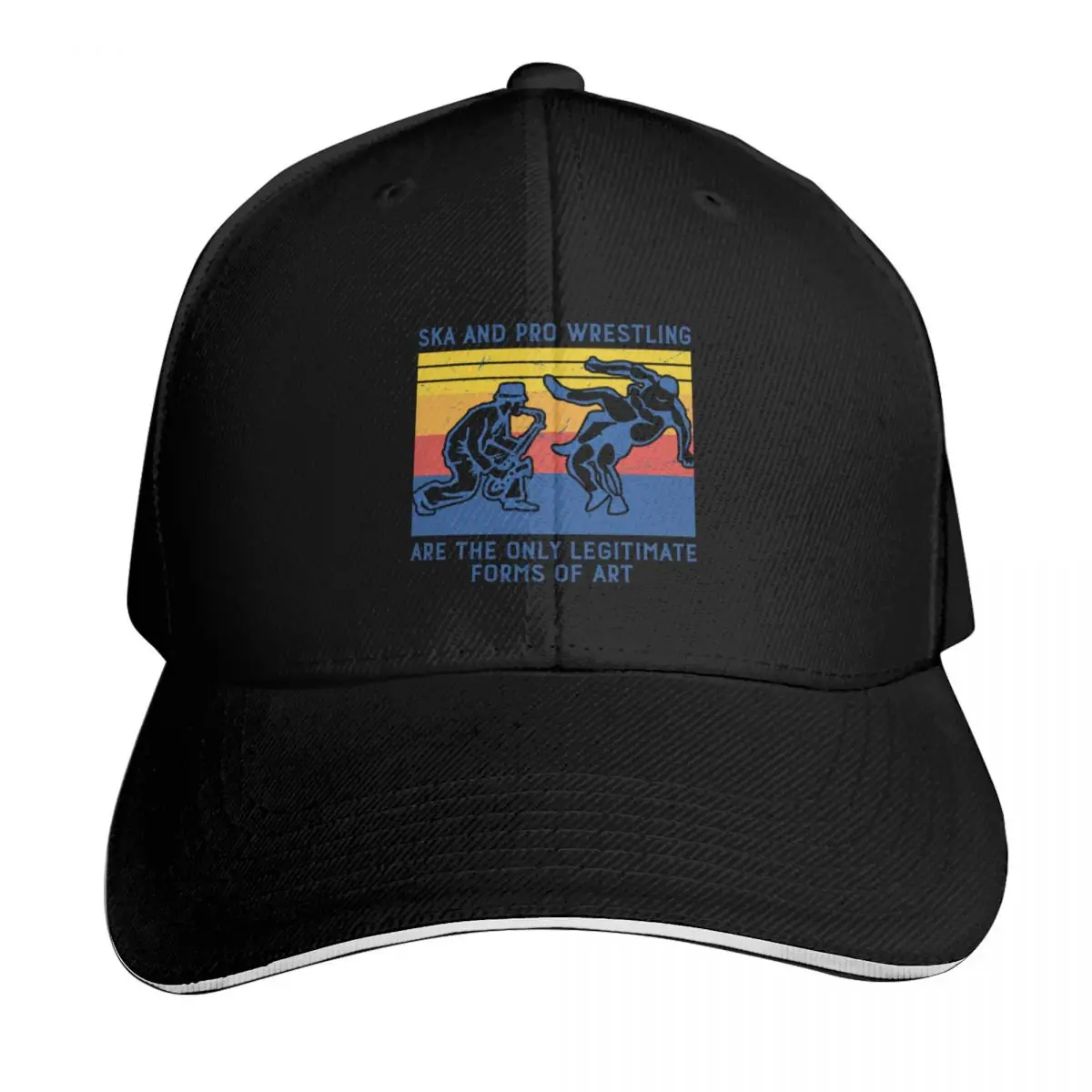 retro vintage Ska And Pro Wrestling Are The Only Legitimate Forms Of Art tee funny Baseball Cap