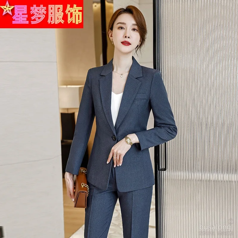 

High-End Goddess Temperament Business Suit Fashionable Elegant Spring and Autumn Reception Formal Wear Beautician Work Clothes