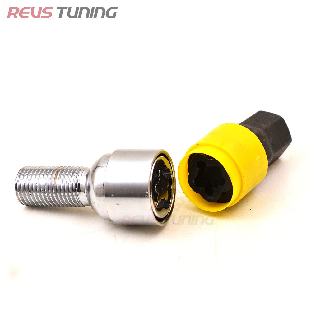 M14X1.5 Steel Anti Theft Ball Seat Security Car Wheel Lock Bolt Nuts Locking Lug Bolt For Audi VW Skoda Volvo