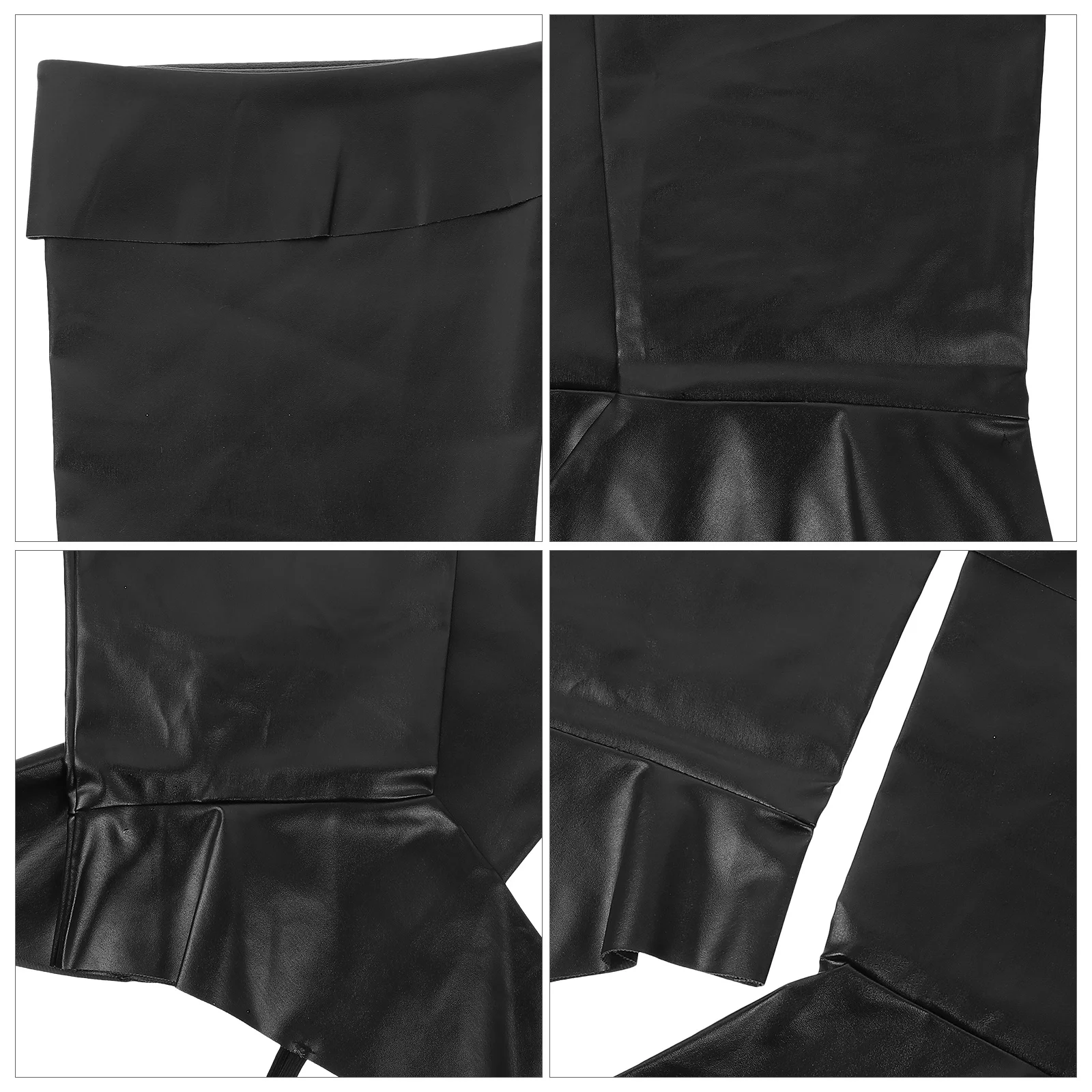 1 paio di copristivali da Babbo Natale facili da indossare in PU, oggetti di scena per costumi di Natale, forniture decorative per copristivali natalizi