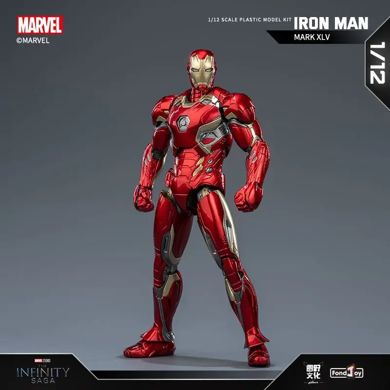 2026 Fondjoy Original MK45 Homem de Ferro 1:12 Mark45 MK46 Vingadores: A Era de Ultron Vibranium Boneco de Ação Montado Colecionável Presente