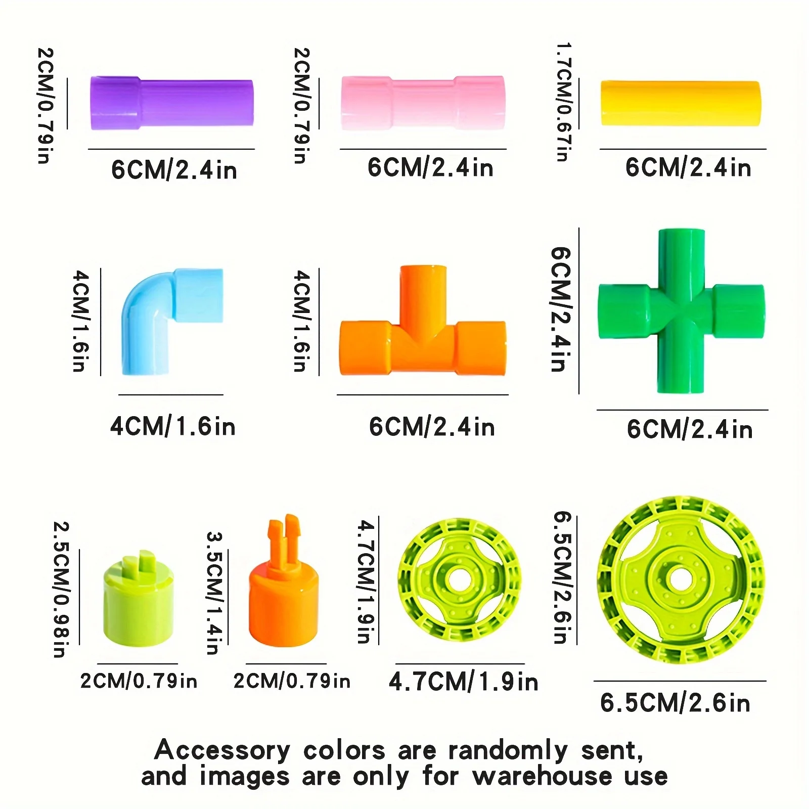 Children Educational Plastic Tube Water-pipe BlocksPipeline Building Construction Toys Gift