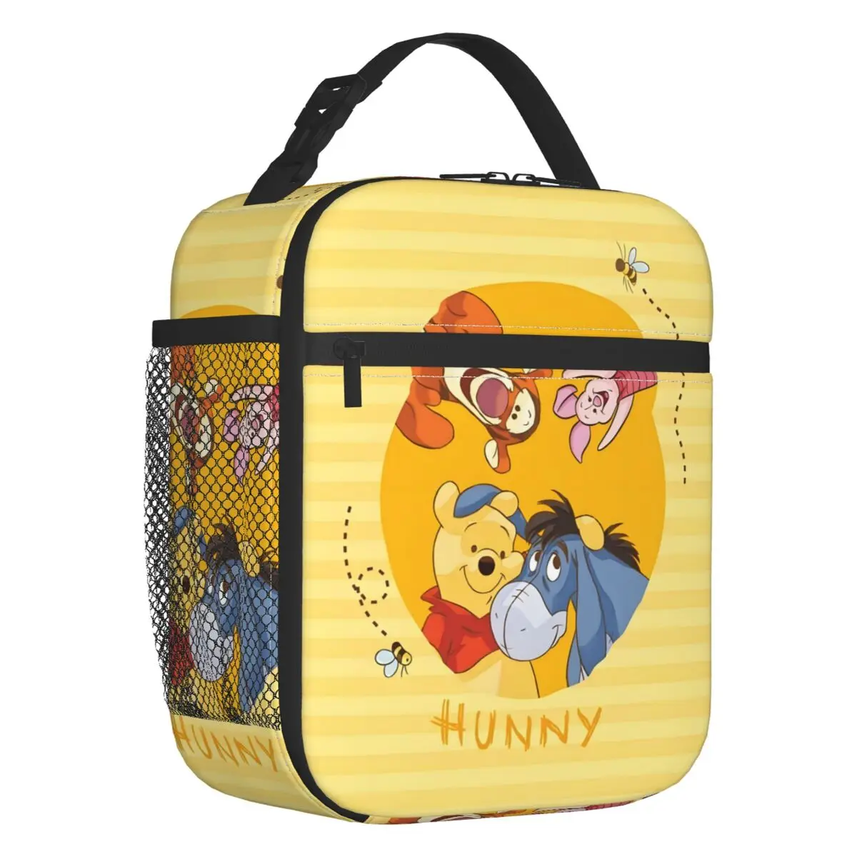 

Winnie Pooh Kawaii Cartoon Resuable Lunch Box Waterproof Bear Pattern Thermal Cooler Food Insulated Lunch Bag School Children