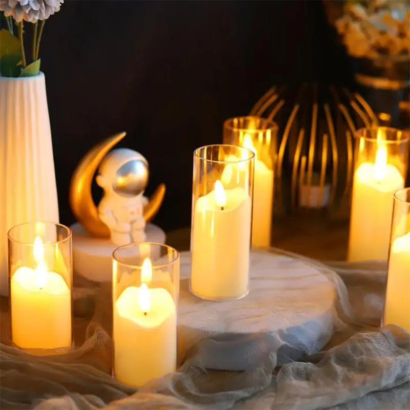 

Flameless LED Candle Light Halloween Wedding Christmas Decoration Creative Candle Light Wishing LED Tea Lamp Warm White