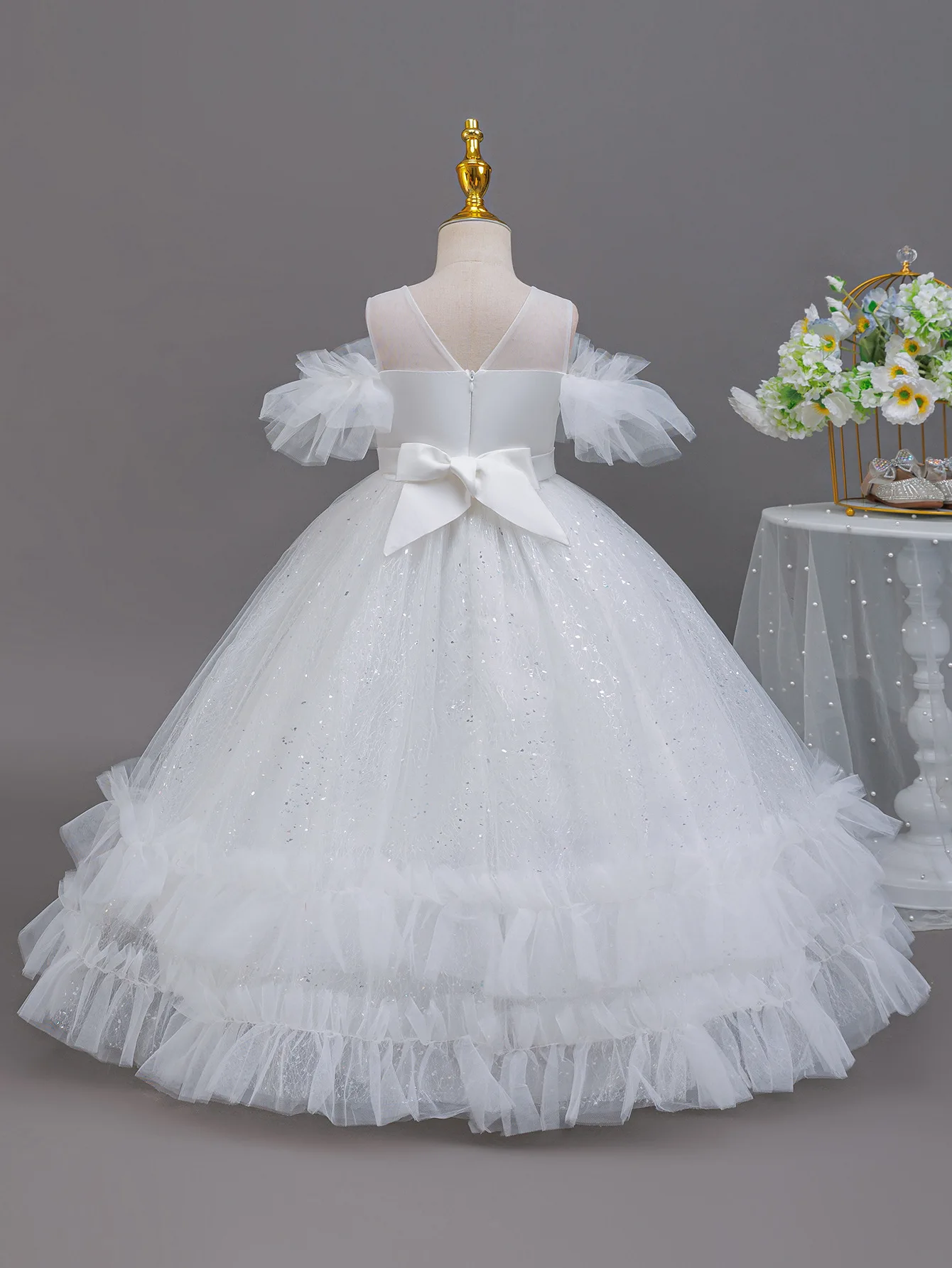 فستان سهرة للفتيات من HETISO 2025 فستان سهرة بفيونكة على شكل فراشة للأطفال وأعياد ميلاد الأميرة وحفلات الكرة 10 12 سنة