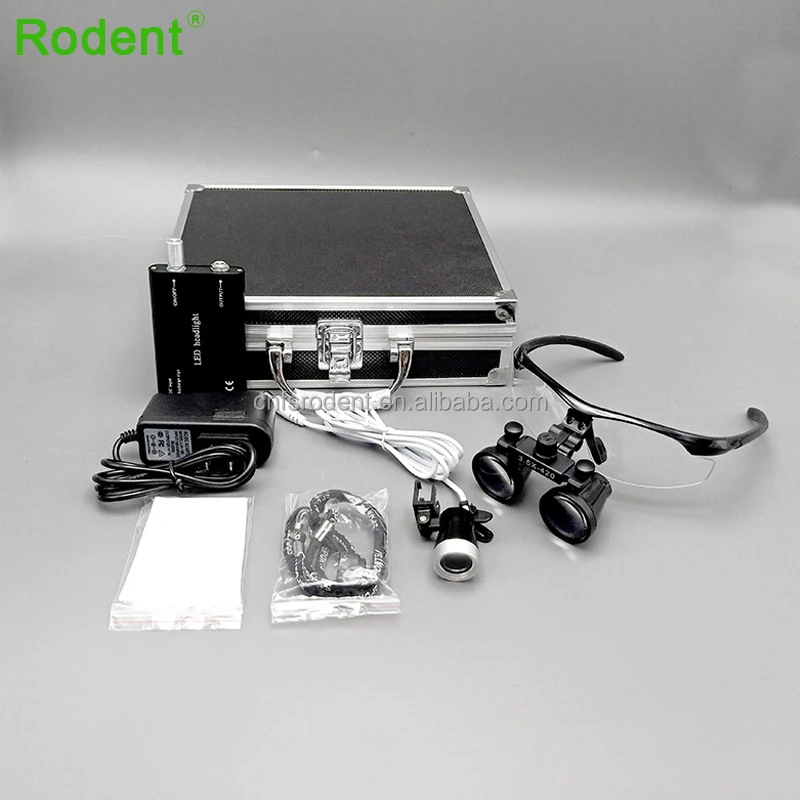 Manual Head-Mounted Loupes with LED Headlight, 2.5X and 3.5X Magnification