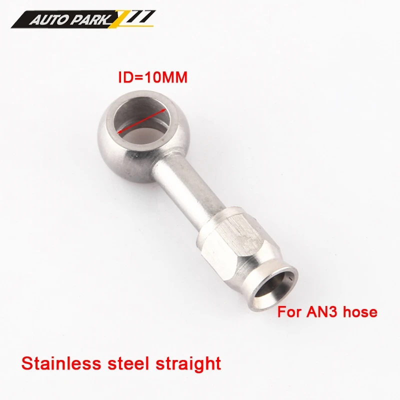 AN3 10mm Stainless Steel Banjo Eye  Brake PTFE Hose Fitting/Hose Ends Adapter For Car Auto Motorcycle 0 Degree/28 Degree