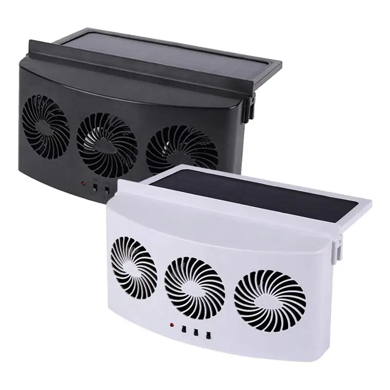 Car Window Fan 180-degree Large Wide-angle Solar Outdoor Fan With 3 Coolers Cooling Vent Exhaust Portable Safe Auto Air Vent