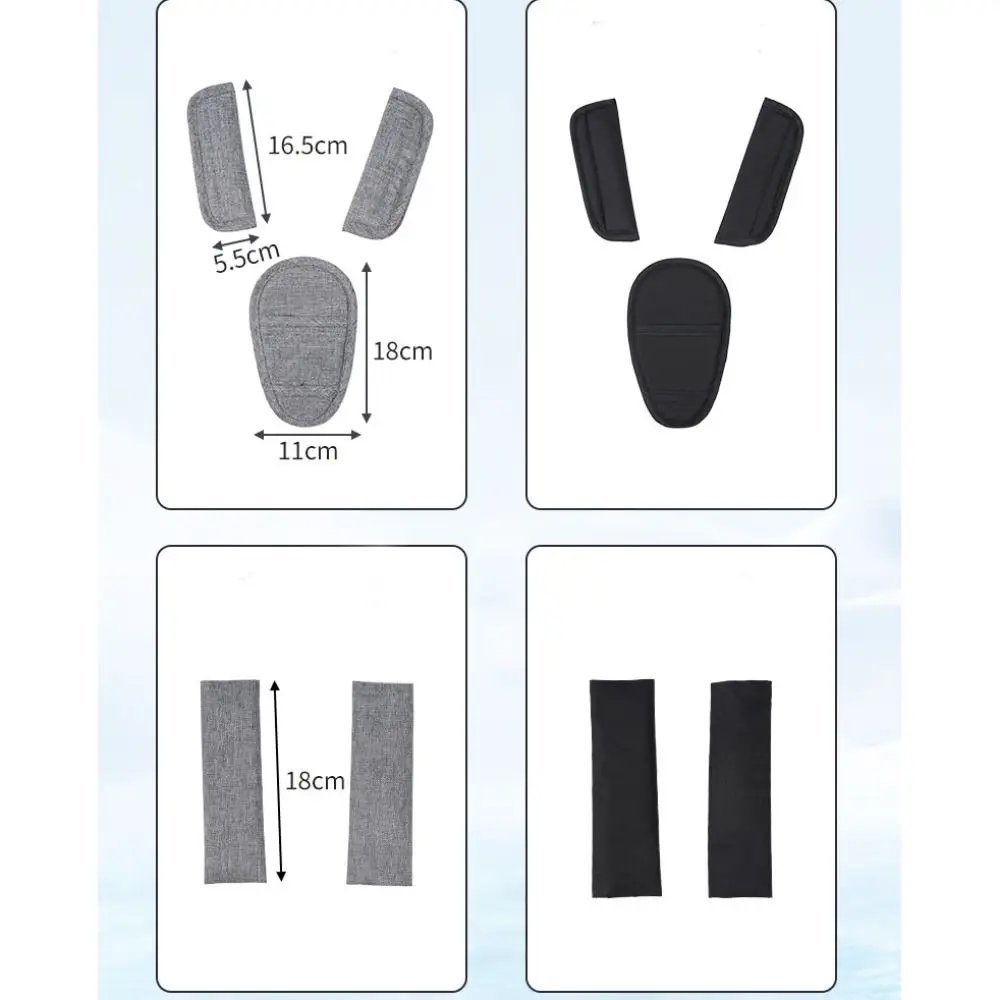 Portable Breathable Car Seat Shoulder Pads Comfortable Detachable Baby Seat Belt Pads Soft Stroller Shoulder Strap Stroller