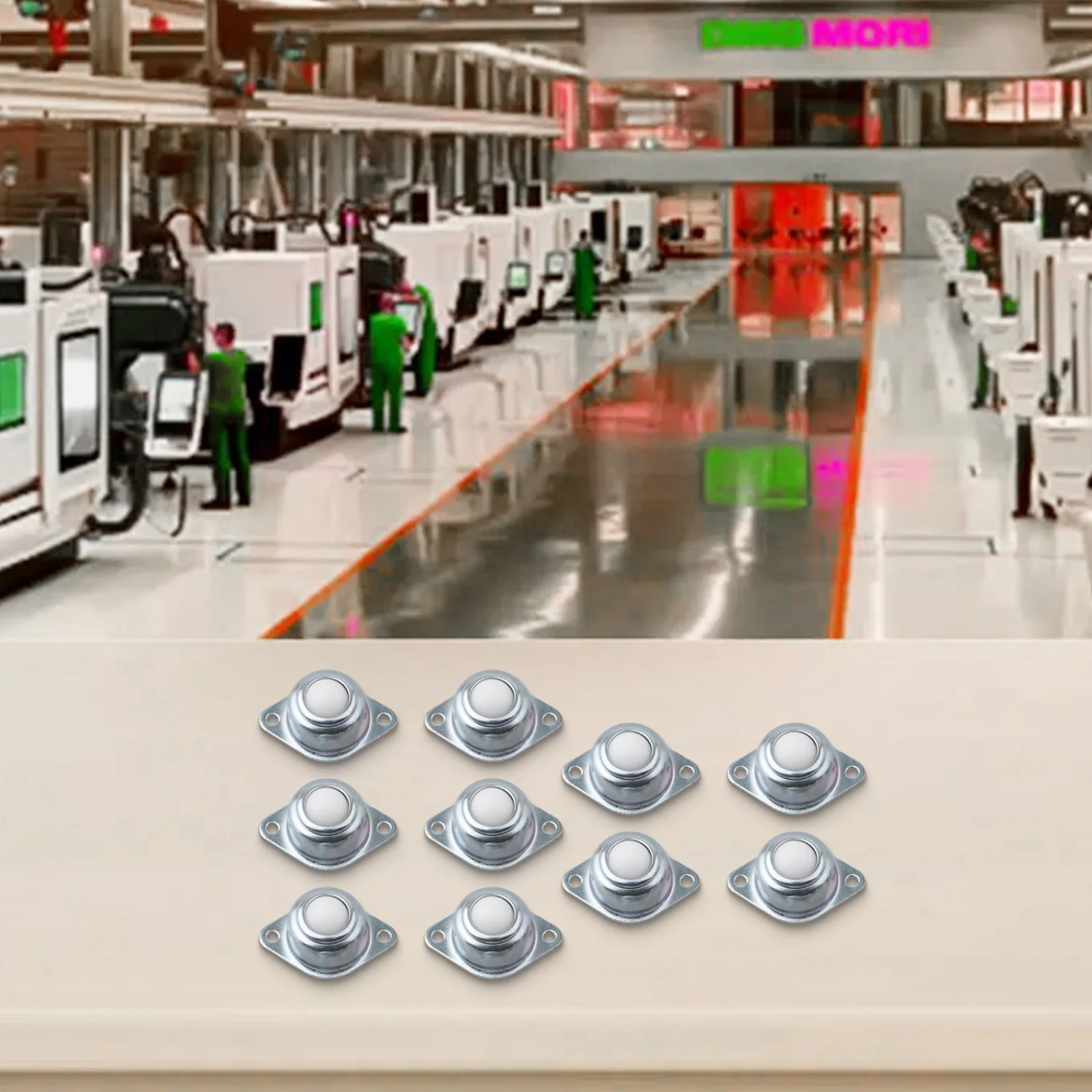 Roller Ball Transfer Bearings 10 Pcs for For conveyor Rollers Enhanced Load Capacity with Flexible Steering and Stability