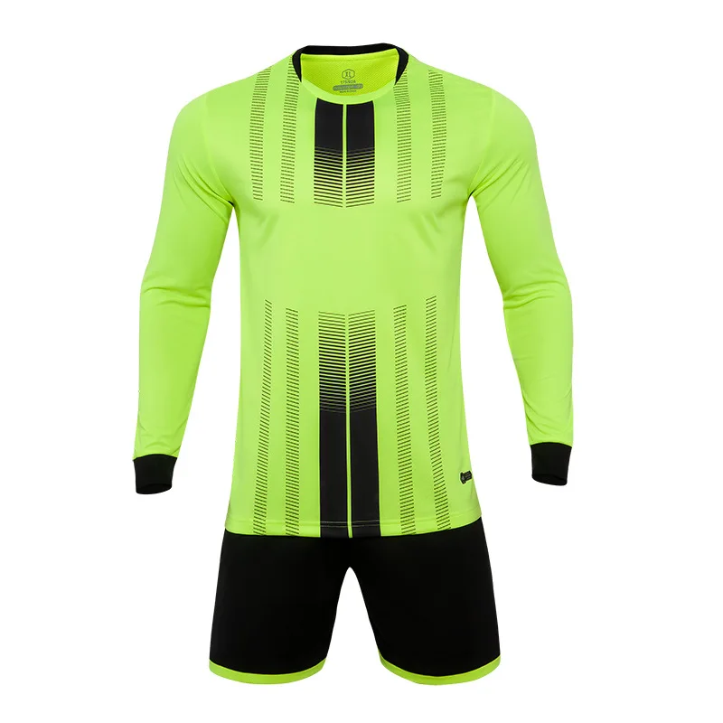 2024 Long Sleeves Soccer Jersey Set Autumn Winter New Sportswear Youth Kids Team Play Wear Training Tracksuit Men 2 Piece Set image 6