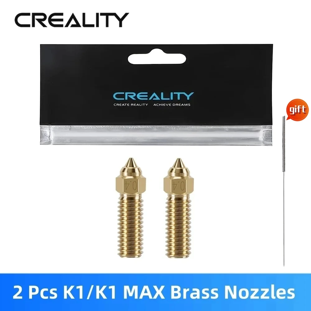 Creality K1/K1 Max Nozzle 2pcs Brass Nozzles Kit High-speed 3D Printer Nozzles Fit 1.75mm Filament for K1 / K1MAX / CR-M4