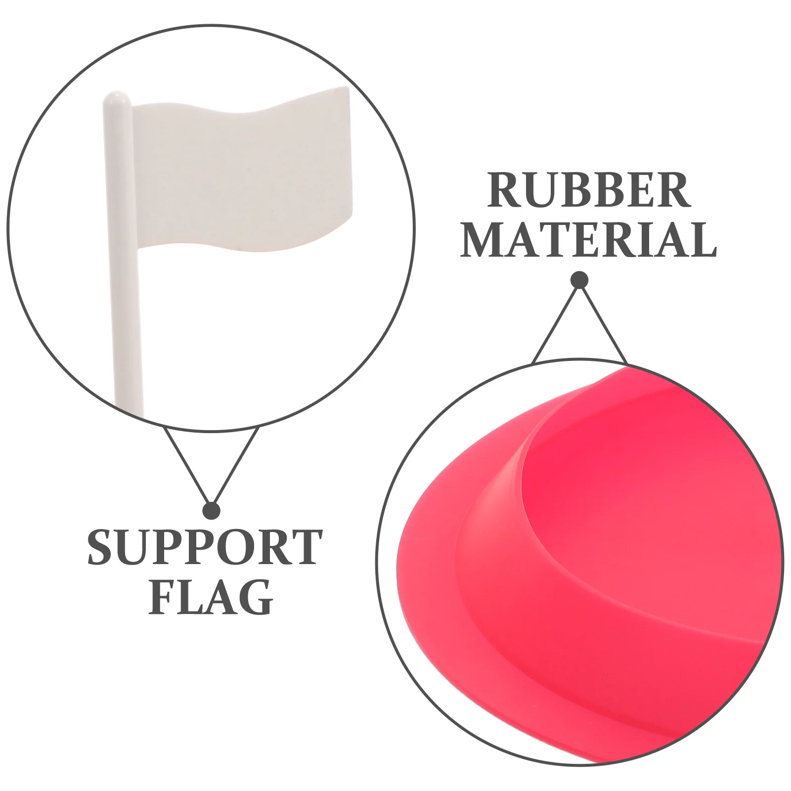 Golf Putting Disc Cup for Training Aid Hole Practice Accessories Push Rod Plate Regulation Rubber