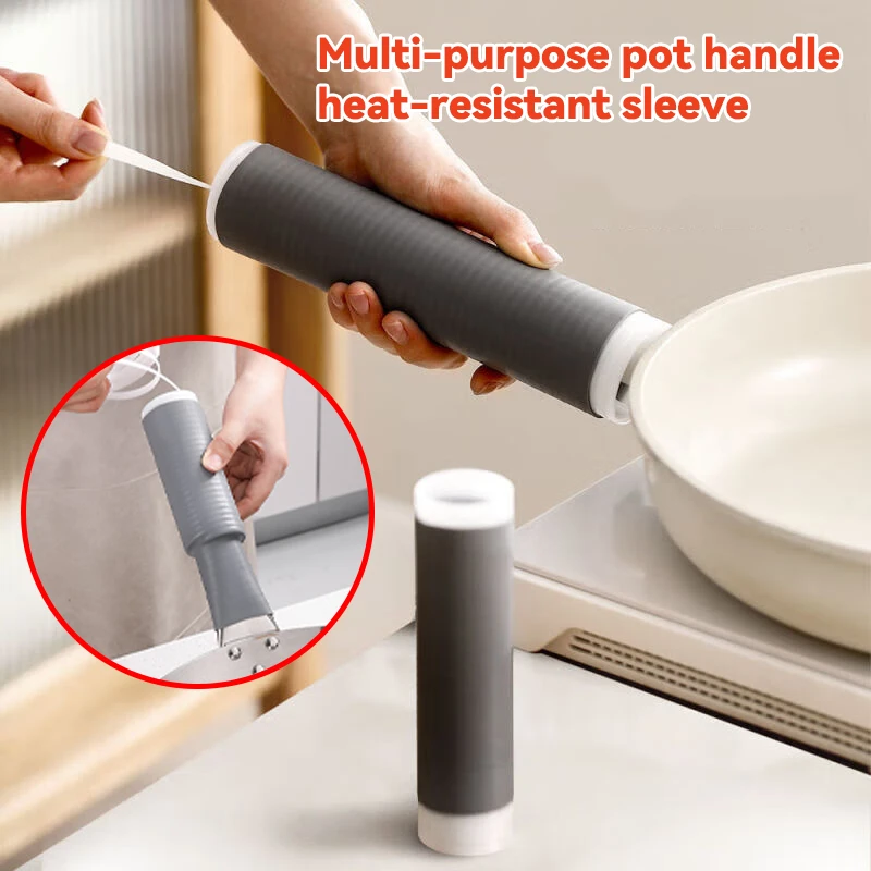 

Pot Handle Heat Insulation Silicon Cover Anti-Scalding Rubber Handle Cover Heat Insulation Sleeve For Various Cookware