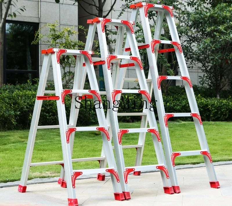 CL  aluminum alloy herringbone ladder household multi-functional folding engineering ladder double-sided staircase