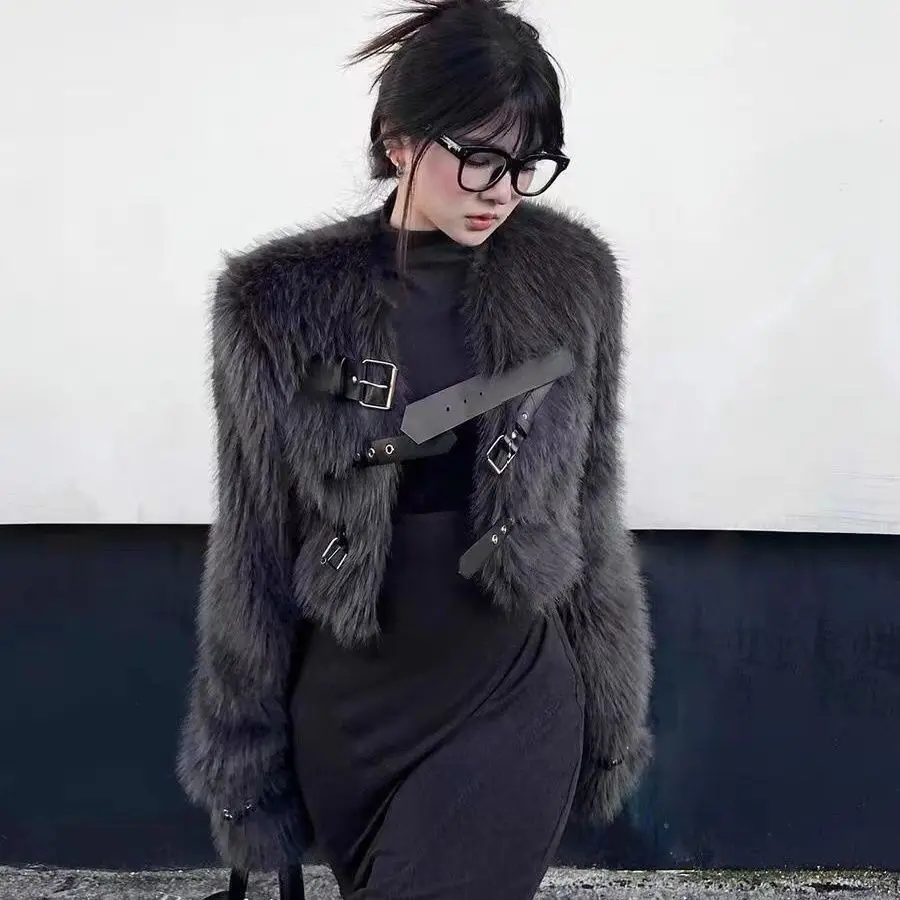 

Модная куртка, короткий стиль, новая толстая женская шуба, теплый топ