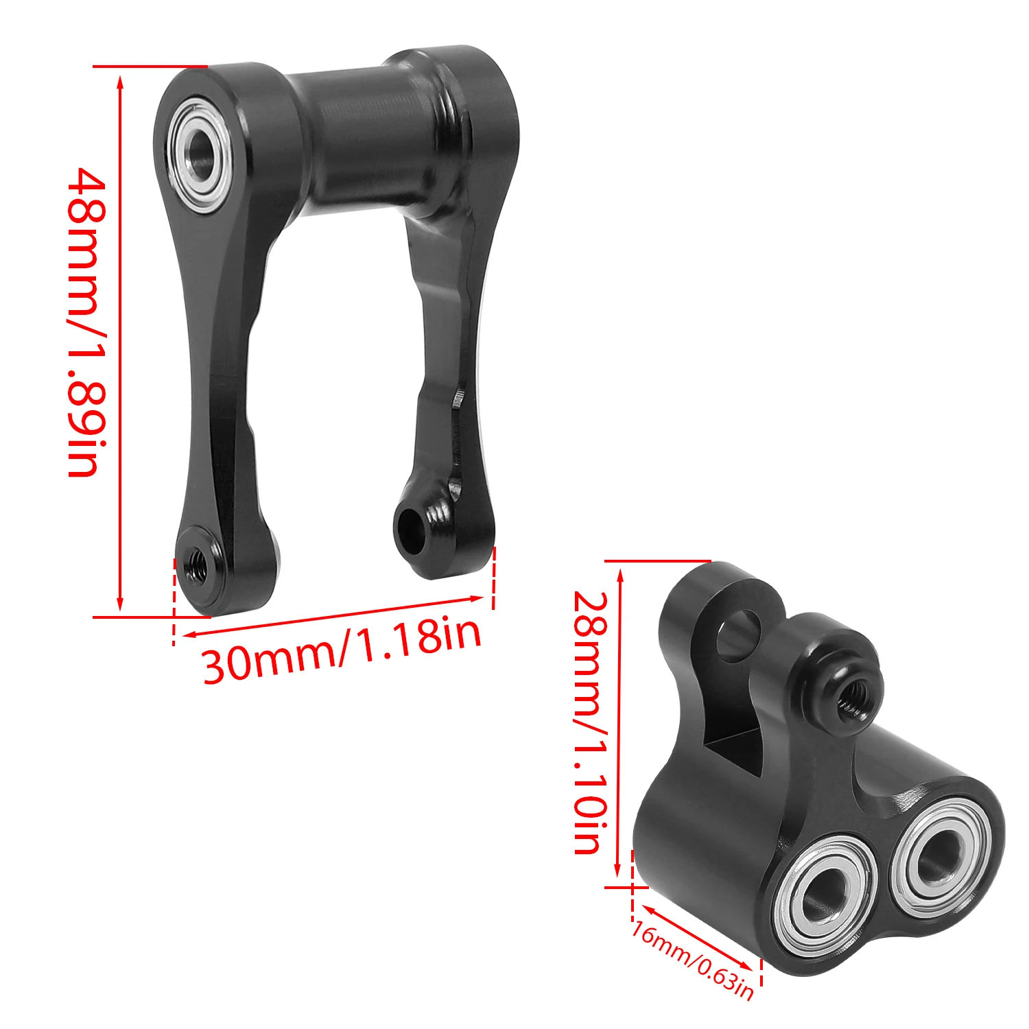 7075 Alloy Rear Shock Absorber Steering Arm Steering Servo Mount for LOSI 1/4 Promoto MX Motorcycle RC With Enlarged Bearings