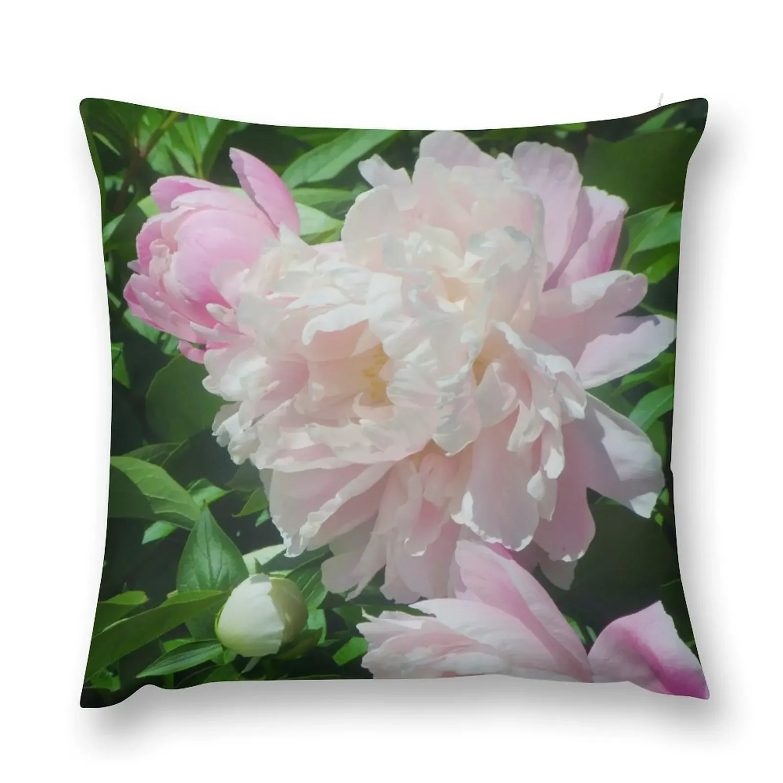 

Pink Peonies Throw Pillow Christmas Pillows Luxury Cushion Cover Couch Pillows pillow