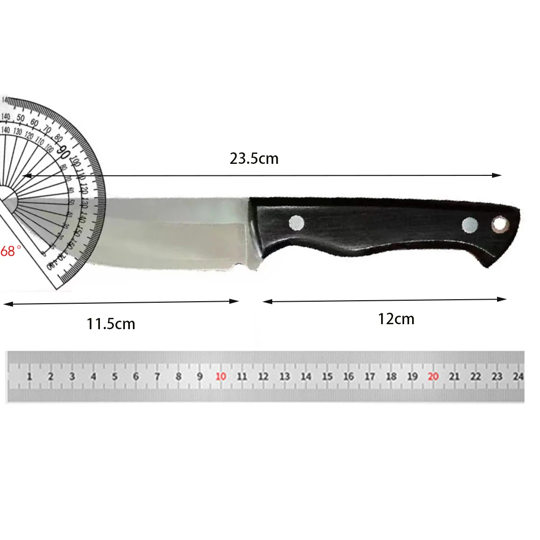 4.5 Inch Utility Knife With Cover 3 Layers BG42 Aviation Special Steel Blade Sharp Slicing Cleaver Handmade Forged Kitchen Knife