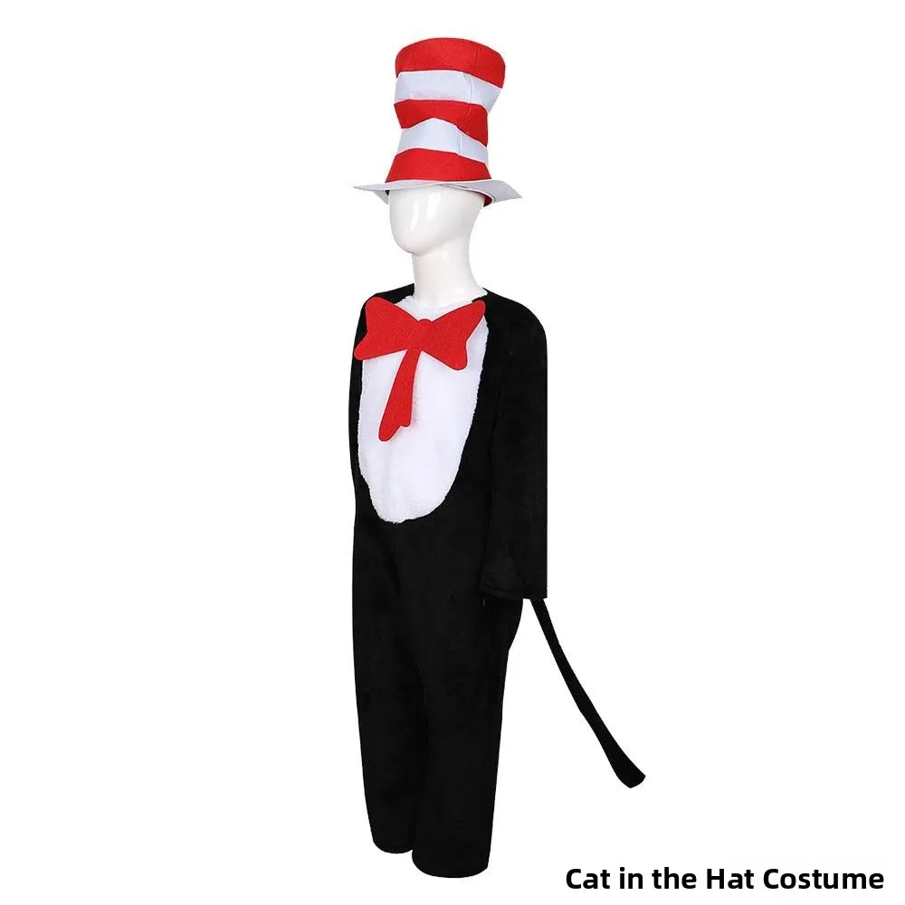 Fsia de loween Gato com Chapéu Fsia de Natal Traje de Performance com Chapéu Traje de Palco Vestuário Tradicional ...