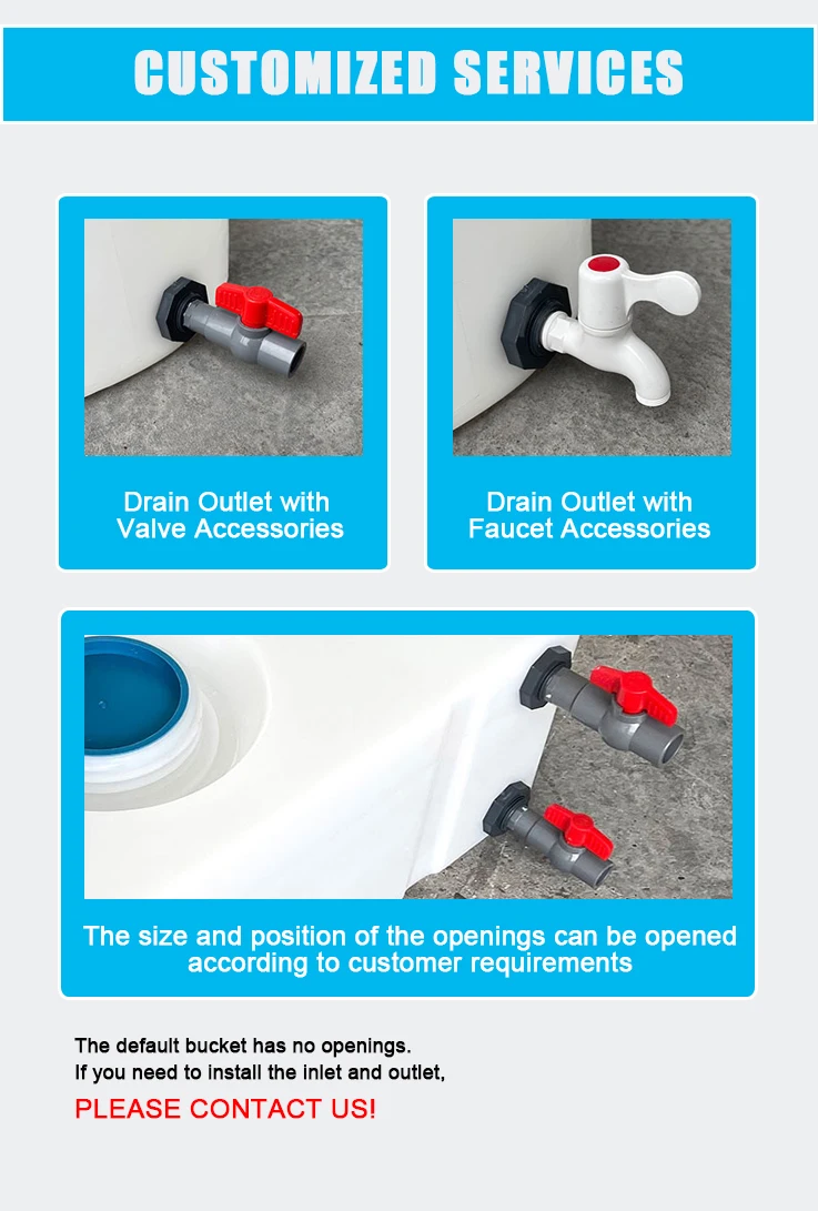 Horizontaler rechteckiger Kunststoff-Wassertank mit 70 l Fabrikpreis