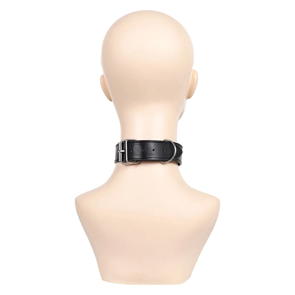 Quinzel Choker PU Leather Punk Necklace Movie Suicide Team Female Super Villain Cosplay Fantasy Costume Accessories Women Props